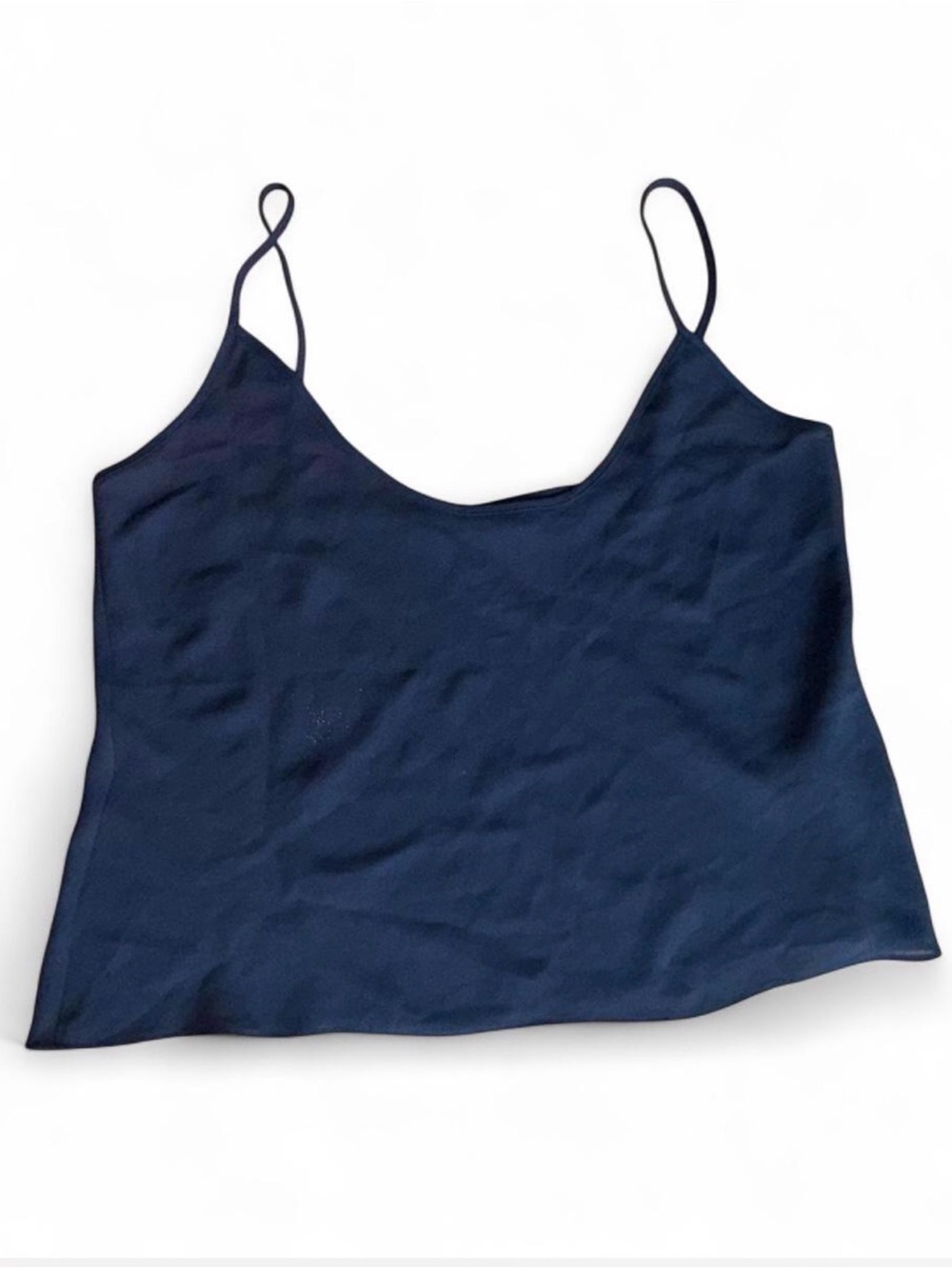 Lauren Ralph Lauren Navy Spaghetti Strap Crop Top
